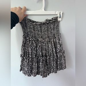 Multicolor ruffle mini skirt